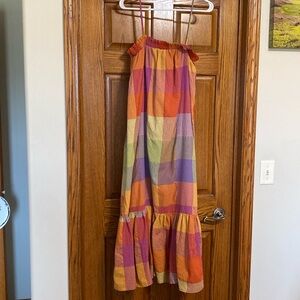 Maxi plaid dress